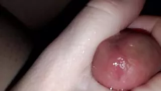 Wife jerking my cock to a big cumshot