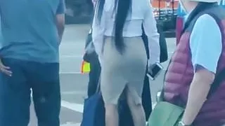 Sexy woman on the corner