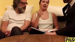 Naughty anal teacher Olga getting taught a hard sex lesson