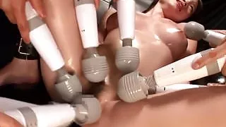 Japanese petite toyed with dildos and vibs