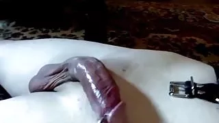 Domina Frankie trampling a slave's cock II