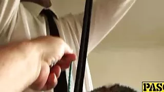 Horny chick Orion Starr gets dominated and banged hardcore