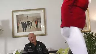 Classy equestian rides and sucks cock