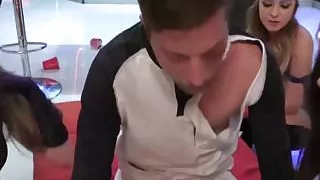 Hot babes get a cock as their trick or treat for a halloween