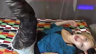 cute Blonde shows off feet