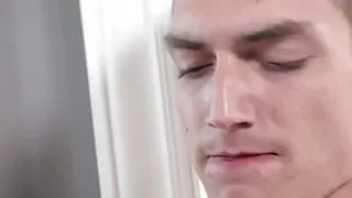 Tattooed stud wanking at home