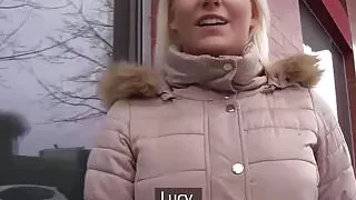 Lucy cant resist an offer for some cash in exchange for sex