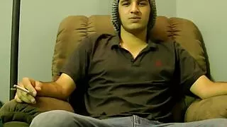 The dude is about to earn some money by jacking it off