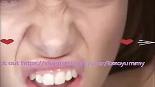 Three Big Black Cocks spray white chick