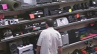Ebony pawnee fucks for cash at pawnshop