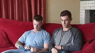 Beautiful army dudes Quentin Gainz and Johnny fucking hard