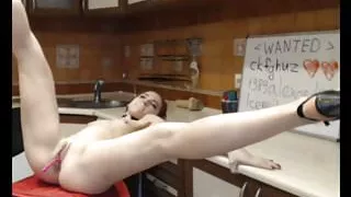 Hot Redhead StepSister In High Heels Teasing On Webcam p1