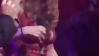 Liz Gillies shows her big tits on stage