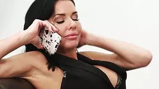 Nikki Benz scissors with Ava Adams outdoors