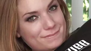 Slim Blonde rubs and fingers herself in bed