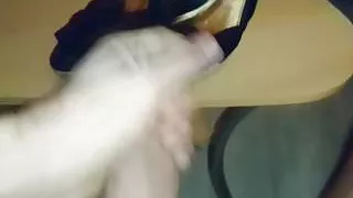 Cum on her Black Summer sandals wedges