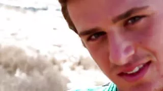 Amateur jock jerking his shaved cock on bed