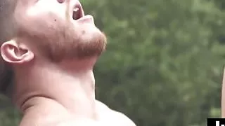 Outdoor bareback sex for Ashton McKay after a ATV ride