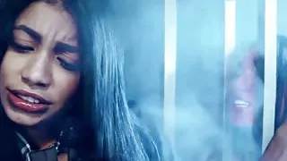 Lezdom releases sub from cage and queens her