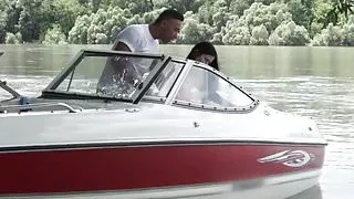 Babe anally fucked on the boat