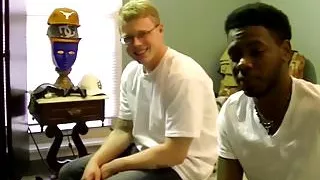 Big black cock dude fucking a white dude in the ass