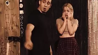 Pulled amateur babe pounded doggystyle