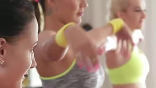 FitnessRooms Young teens fuck gym teacher's big cock