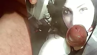 Tribute for mandycd - deep throat and huge load of sperm