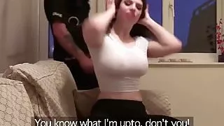 Natural tits Lucia gets hard anal sex