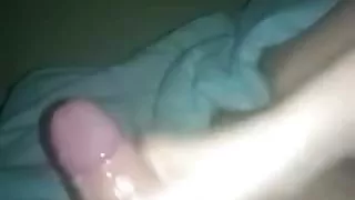 Messy handjob, slippery cock