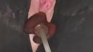 Getting it good with her new blow up dildo