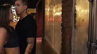 Pulled babe hardfucked while gagged