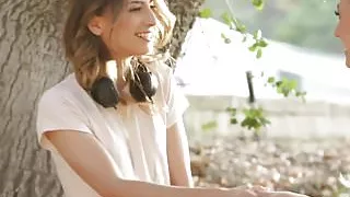 Young lesbians Alexa Grace and Kristen Scott