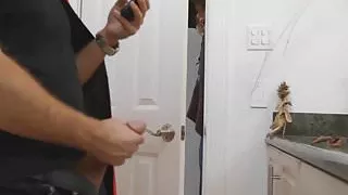 Mom gets Trick or Treat Cock in the bathroom