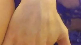 Boyfriend gently rubbing sore cunt lips