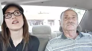 Tattooed teen pounded by oldman on table