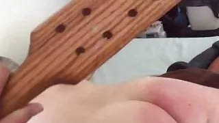 Mistress gives hubbie a quick paddling