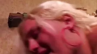 Fat chubby beauty cumsprayed in mouth