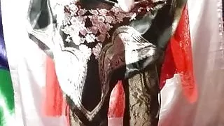 Calrolina Crossdresser Satin Red Encaje