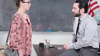 InnocentHigh - Hot SchoolGirl Fucks Her WAY Out Of Trouble