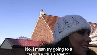 Bigtitted euro pickedup before cockriding