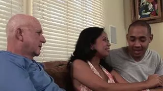 Ebony milf banged in front of her husband