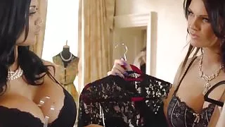 Femdoms Emma and Jasmine cockriding sub