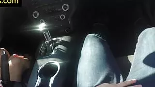 Real amateur babe fucks tow truck driver