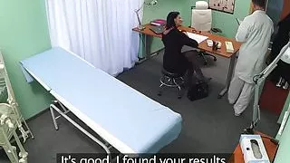 Euro amateur patient doggystyled during exam