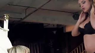 Lesbian lingerie eurobabes toying together