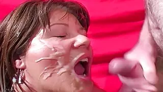 Mature British amateur taking facials