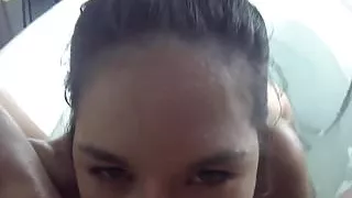 Hot lesbians play in bathtub