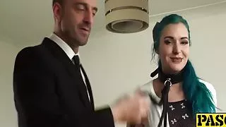 Pierced anal young slut gets her tight ringpiece ruined