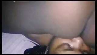 My ebony bbw queen eating her kings ass